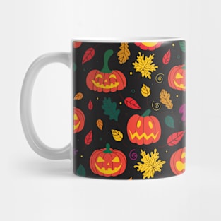 Seamless Pattern Pumpkin Mug